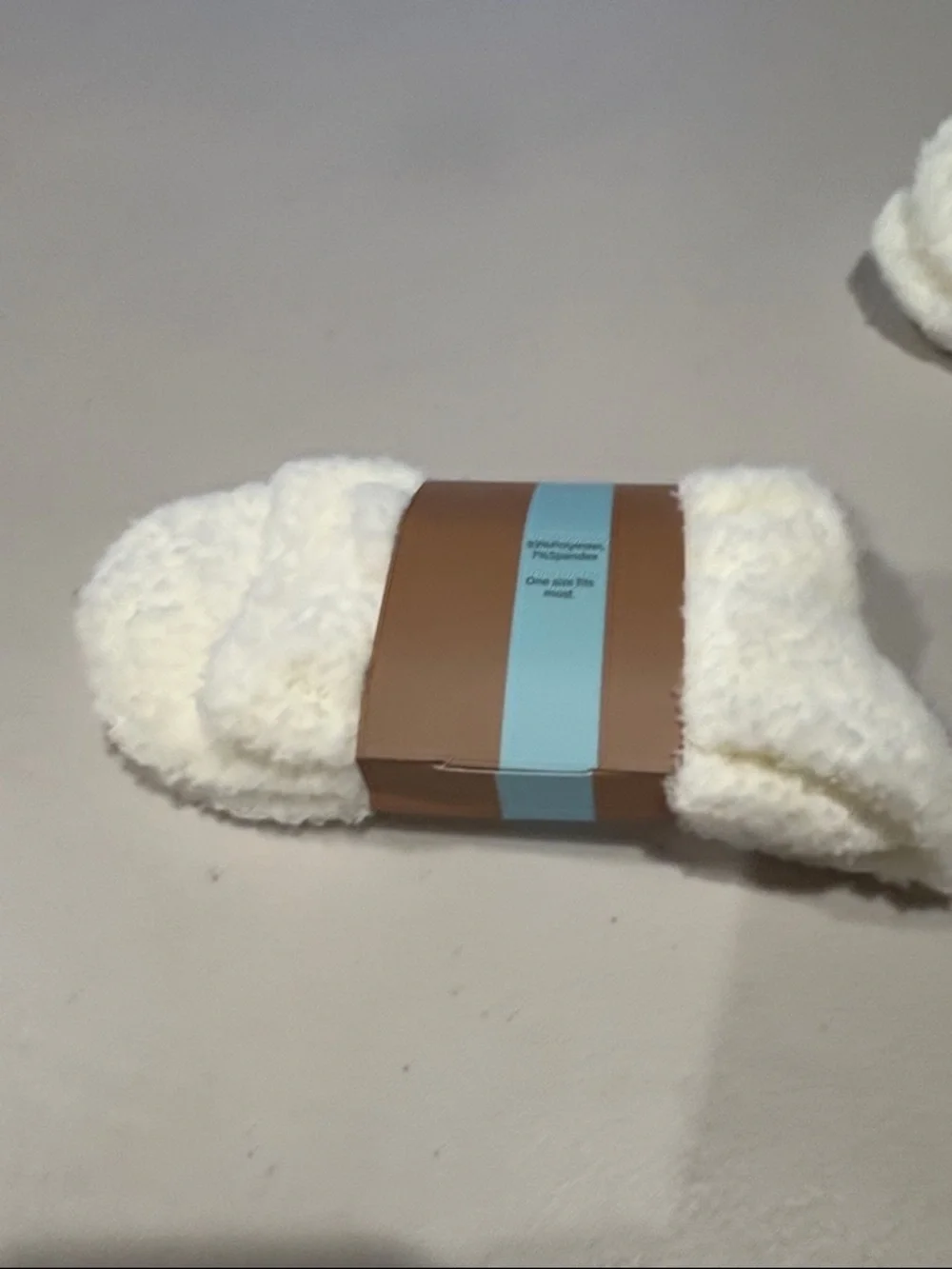 Balm Box - Set of 2 Cozy Socks - Cream Fleece. NWT